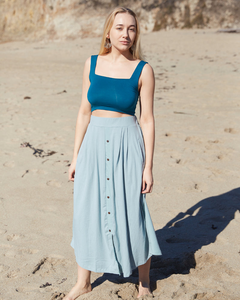 Organic Button Down Skirt