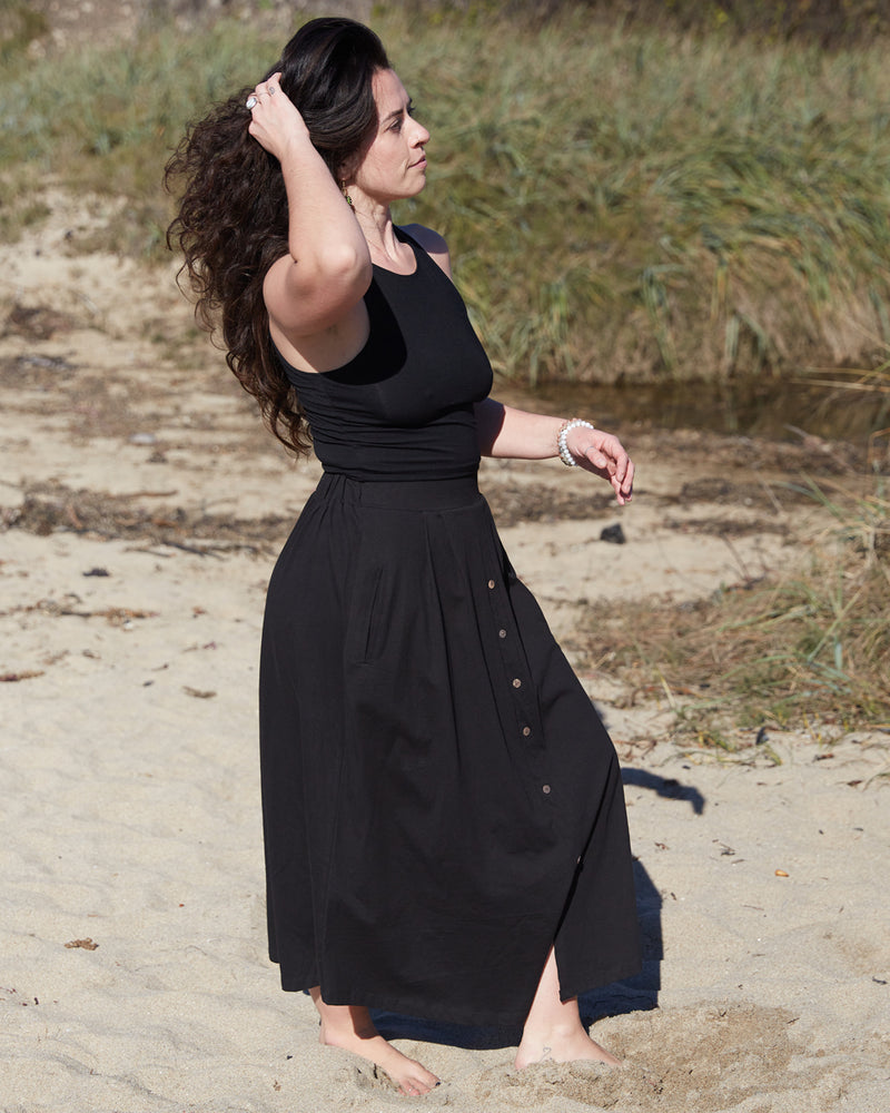 Organic Button Down Skirt