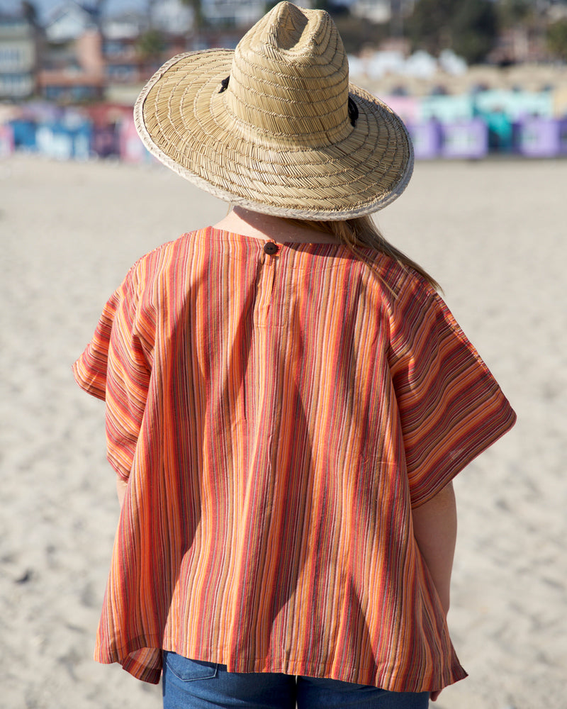 Striped Cotton Box Top
