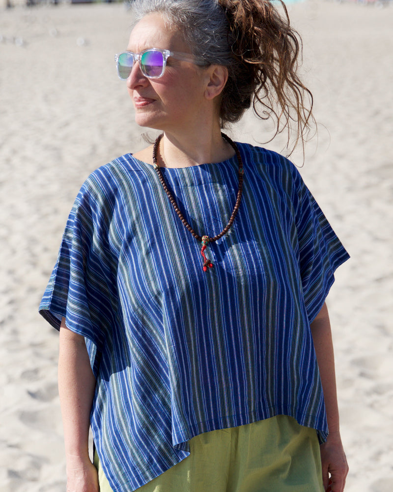 Striped Cotton Box Top
