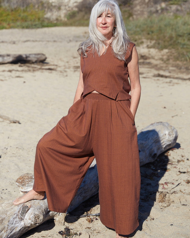 Organic Jacquard Crossover Top