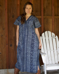 Hmong Indigo Maxi Dress