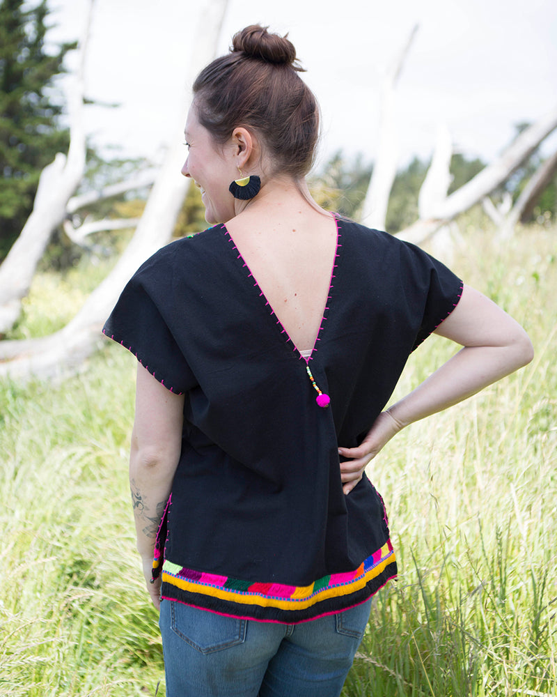 V-neck Tribal Top