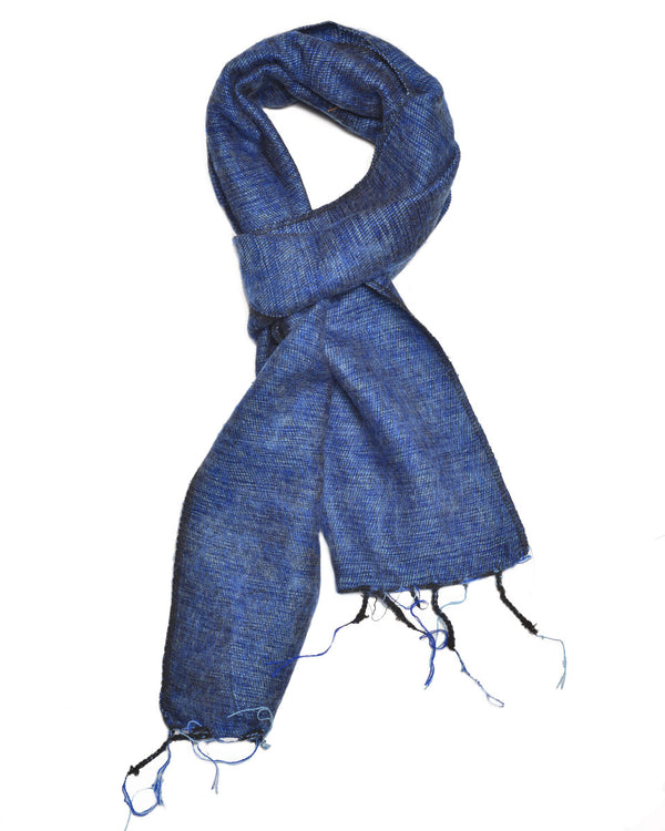 Brushed Woven Scarf in Azure