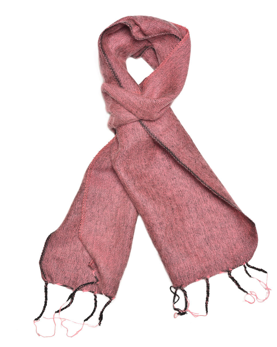 Brushed Woven Scarf in Carnation