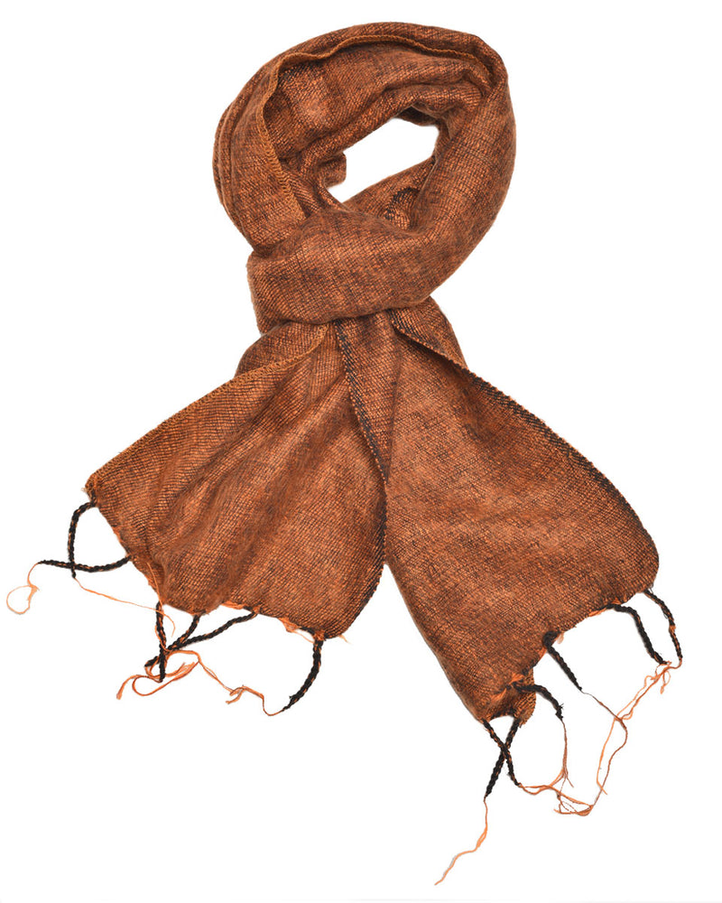 Brushed Woven Scarf in Cinnamon