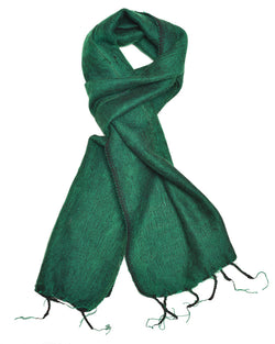 Brushed Woven Scarf in Emerald