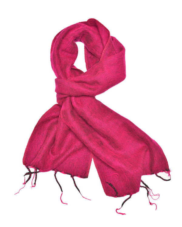 Brushed Woven Scarf in Hot Pink