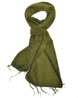 Brushed Woven Scarf in Moss