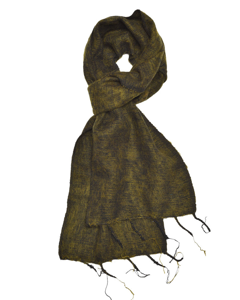 Brushed Woven Scarf in Olive