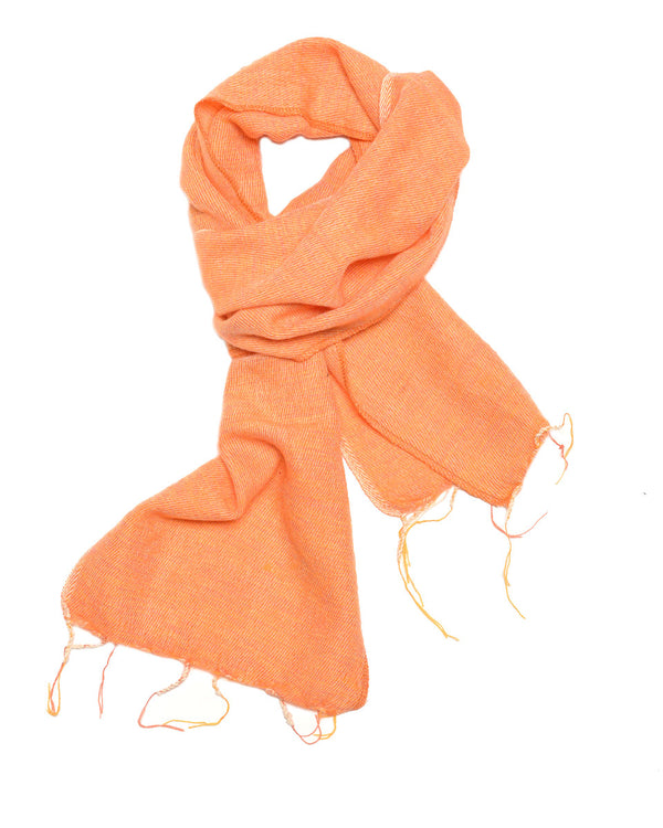 Brushed Woven Scarf in Peach
