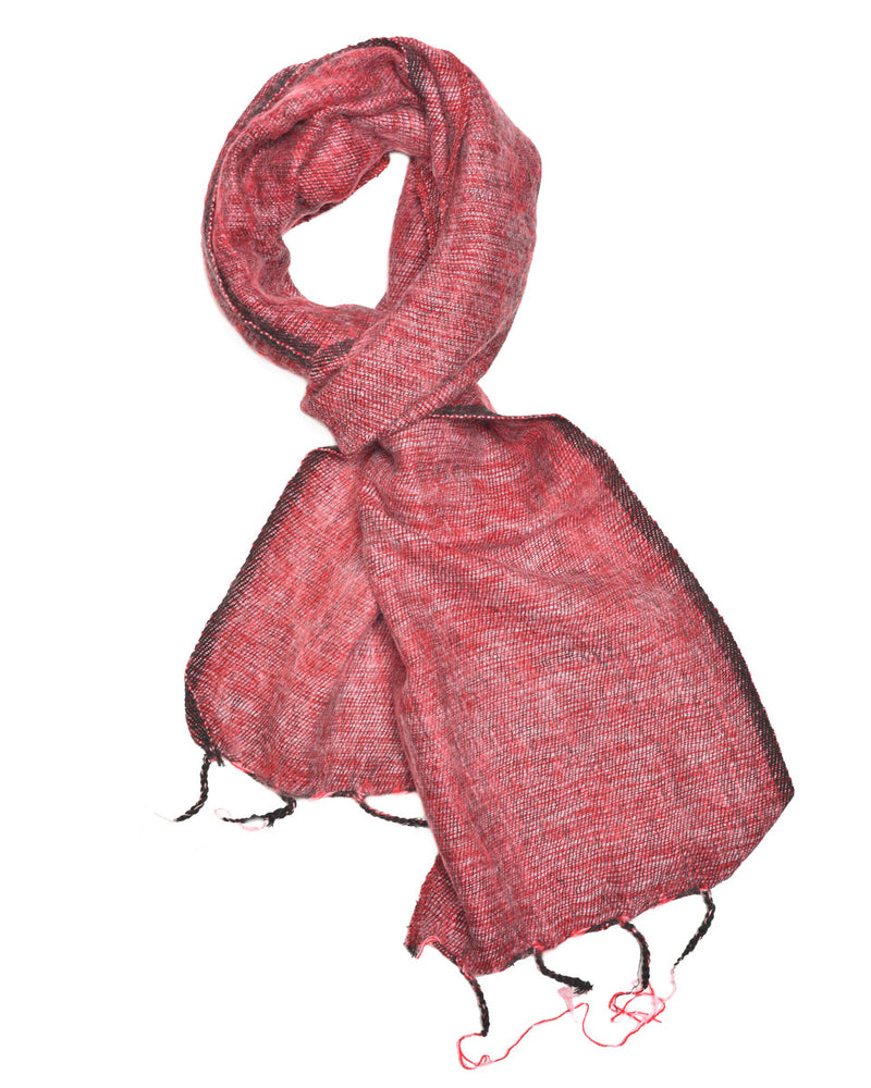 Brushed Woven Scarf in Pomegranate