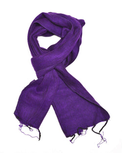 Brushed Woven Scarf in Purple