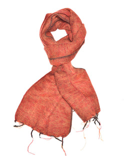 Brushed Woven Scarf in Sangria