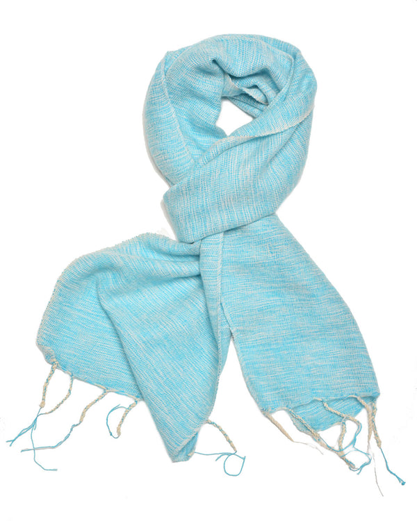 Brushed Woven Scarf in Sky