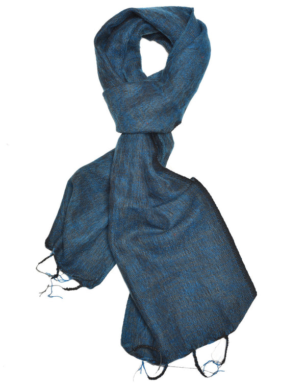 Brushed Woven Scarf in Turquoise