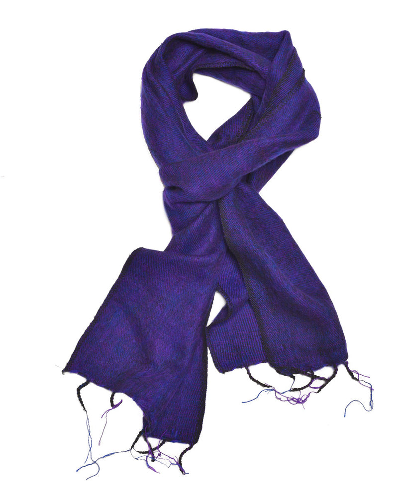 Brushed Woven Scarf in Violet