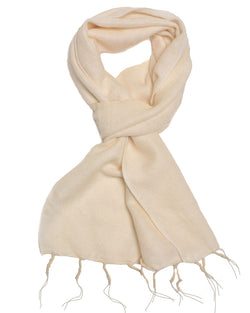 Brushed Woven Scarf in White