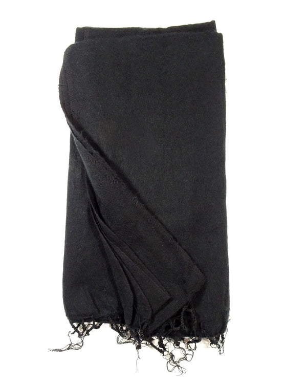Brushed Woven Blanket in Black