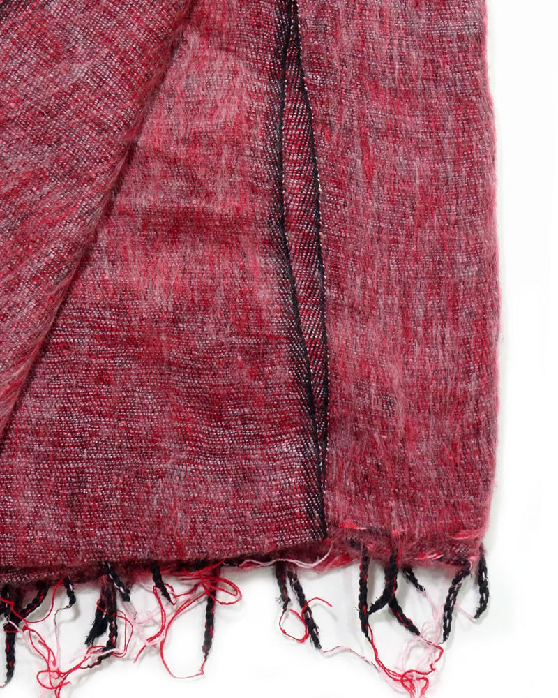 Brushed Woven Blanket in Pomegranate