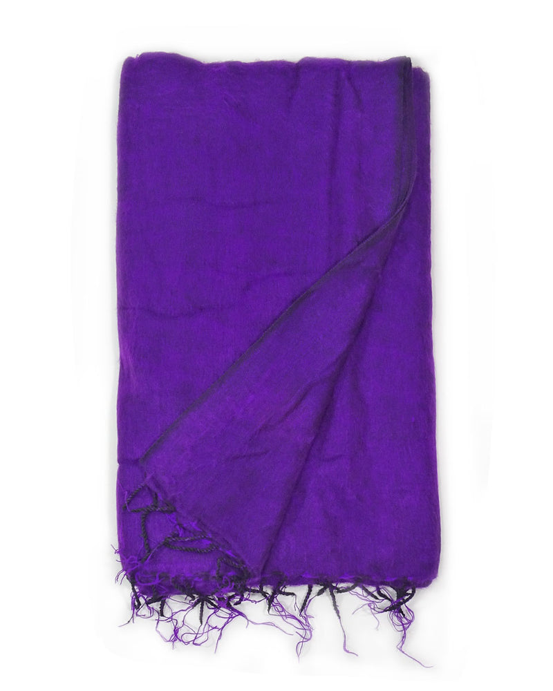 Brushed Woven Blanket in Purple