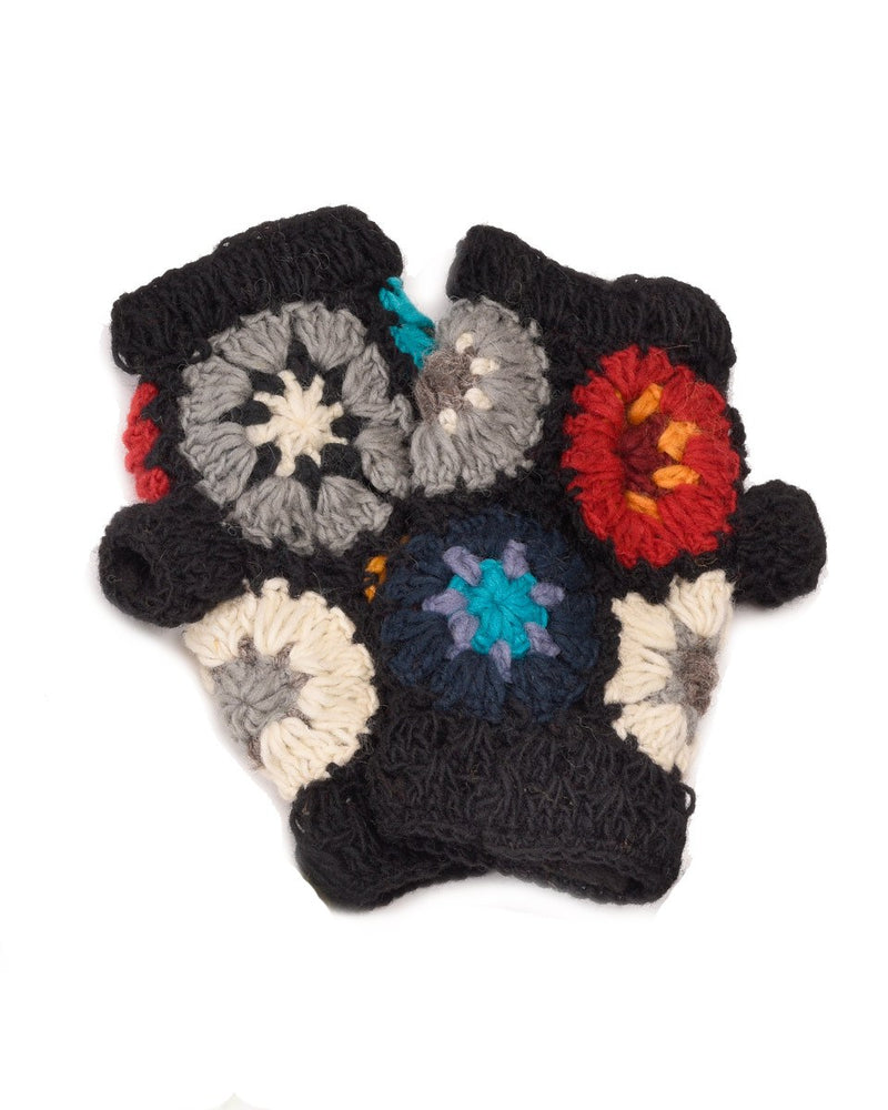 Crochet Flower Gloves