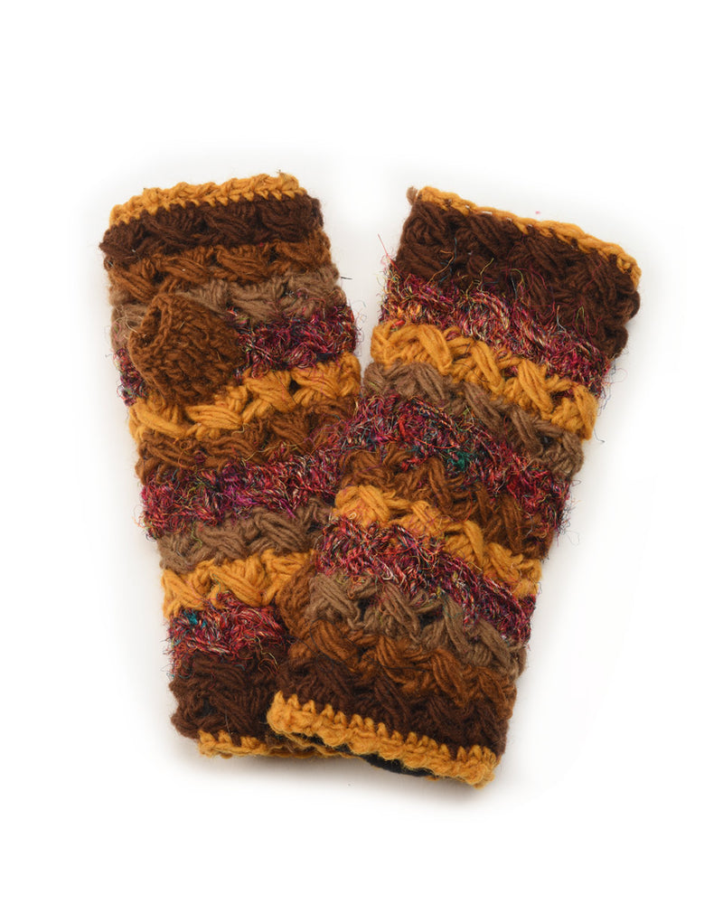 Crochet Gloves with Silk