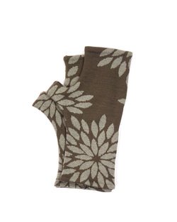 Organic Jacquard Fingerless Gloves