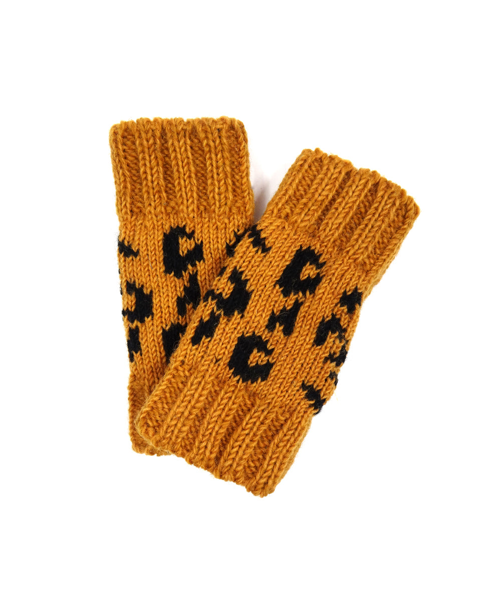Leopard Fingerless Gloves