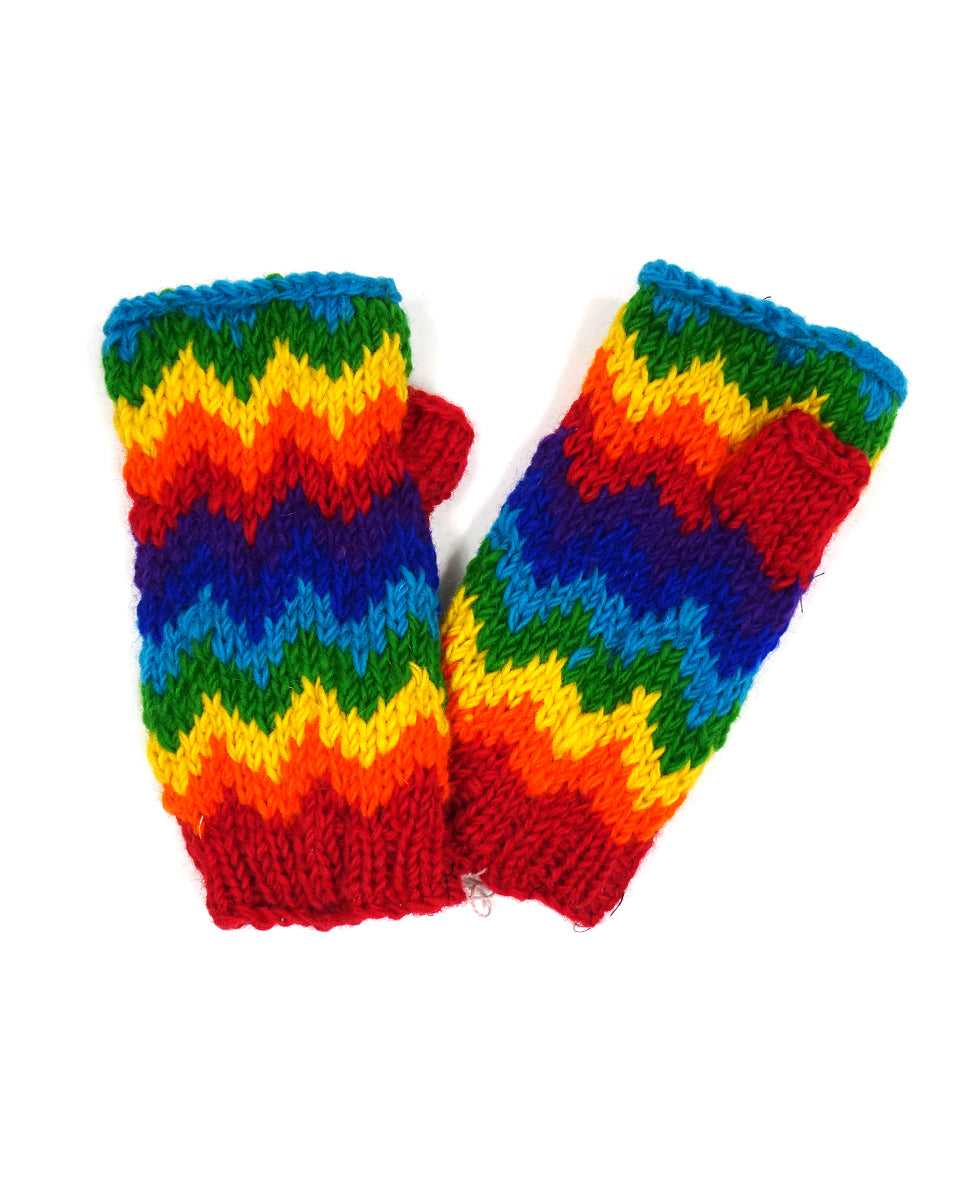 Zig Zag Fingerless Gloves