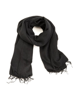 Brushed Woven Shawl in Black