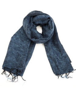 Brushed Woven Shawl in Denim