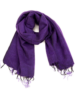 Brushed Woven Shawl in Purple