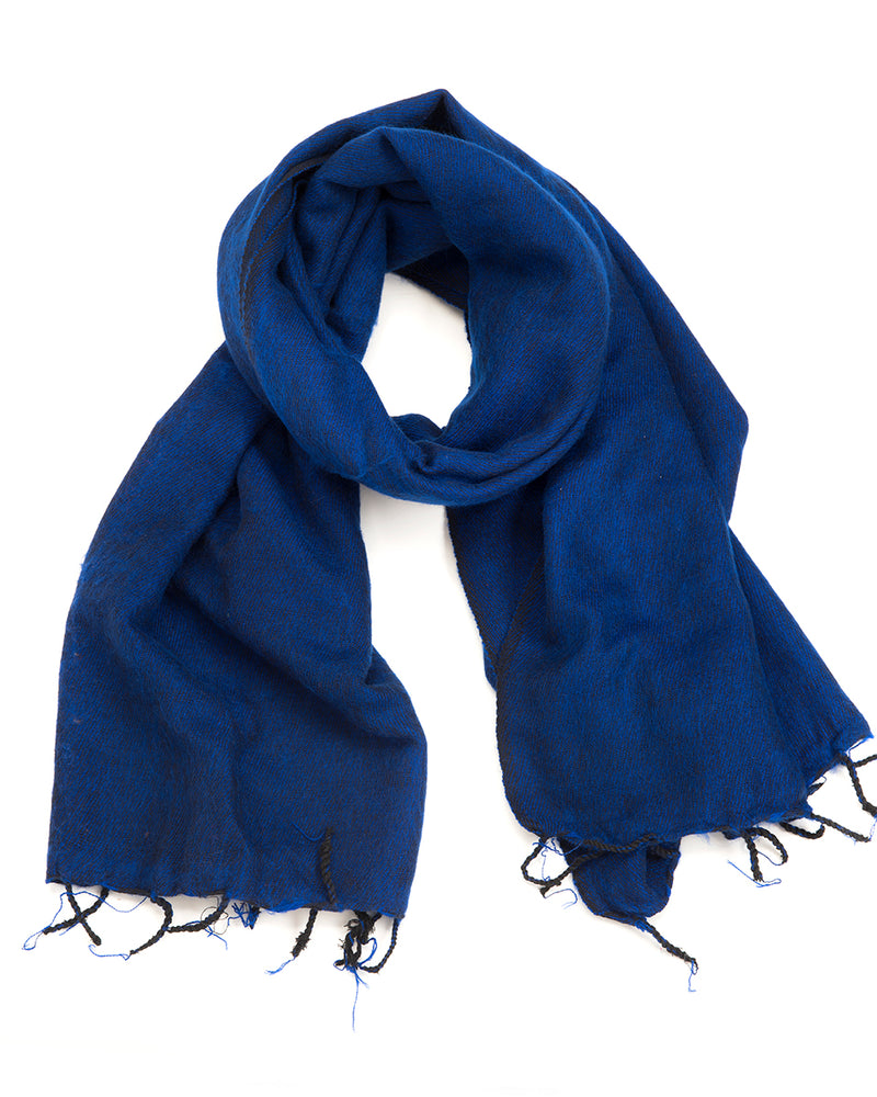 Brushed Woven Shawl in Royal Blue