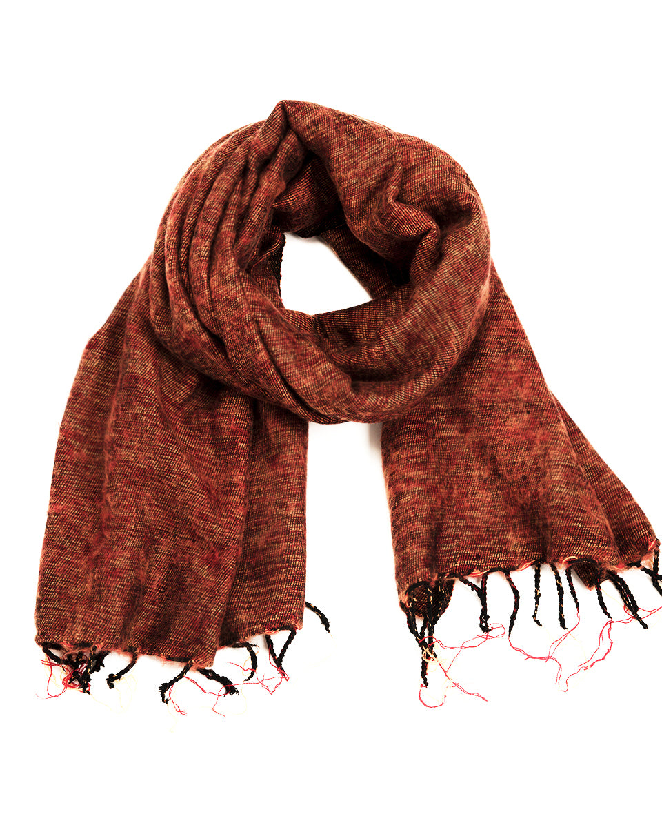 小物 shaggy design long stole Vintage Fuchsia Silk Shawl, Long Fringe, is Actually a