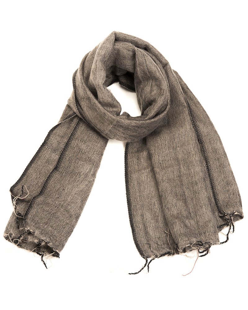 Brushed Woven Shawl in Smoke