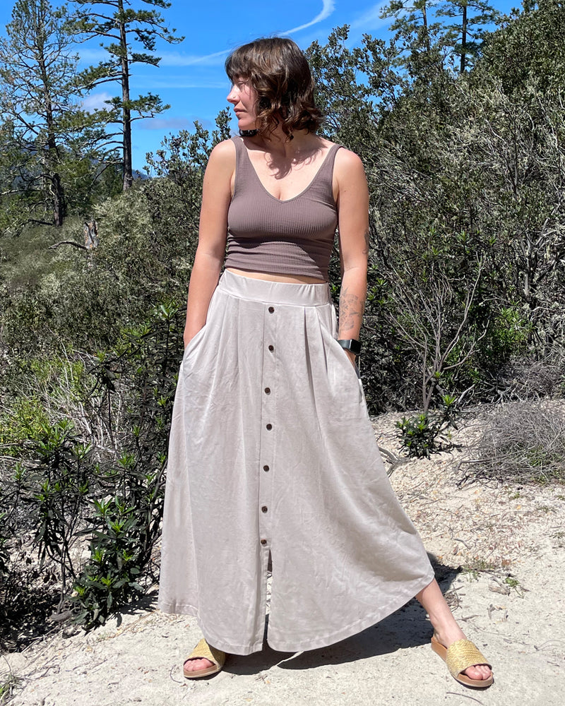 Organic Button Down Skirt