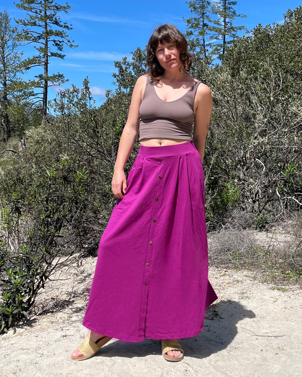 Organic Button Down Skirt